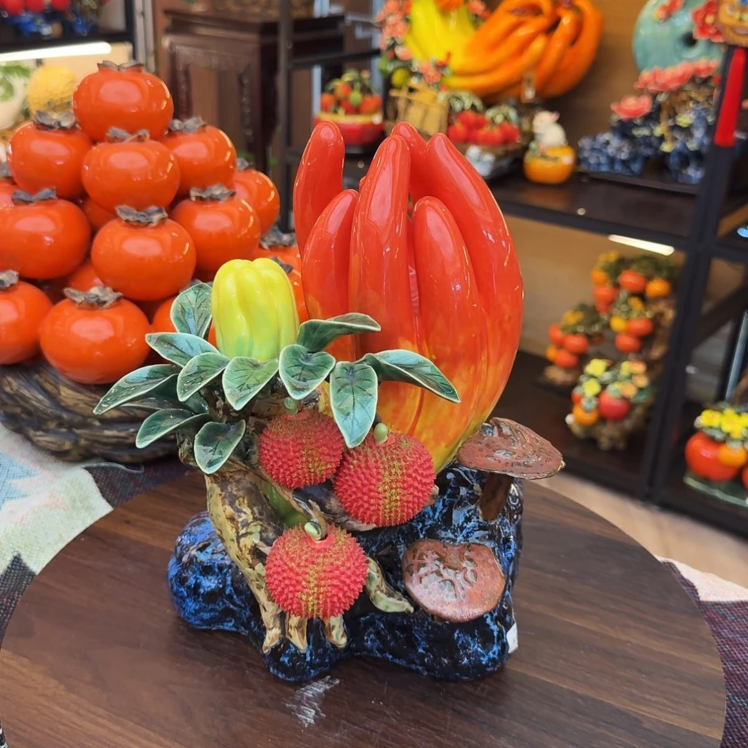 陶瓷29高度佛手荔枝精品
