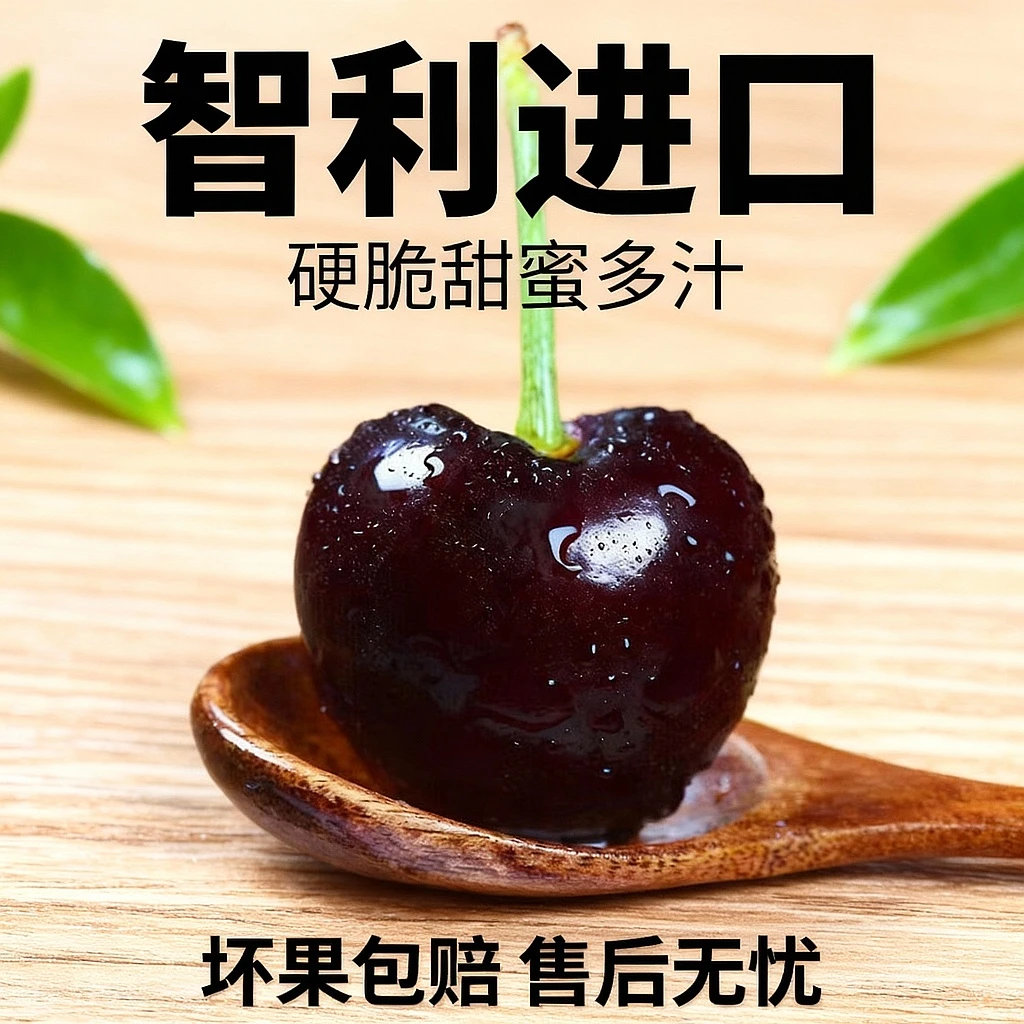 【海运】硬脆智利进口车厘子桑提娜3J净重5斤新鲜水果内附果径卡
