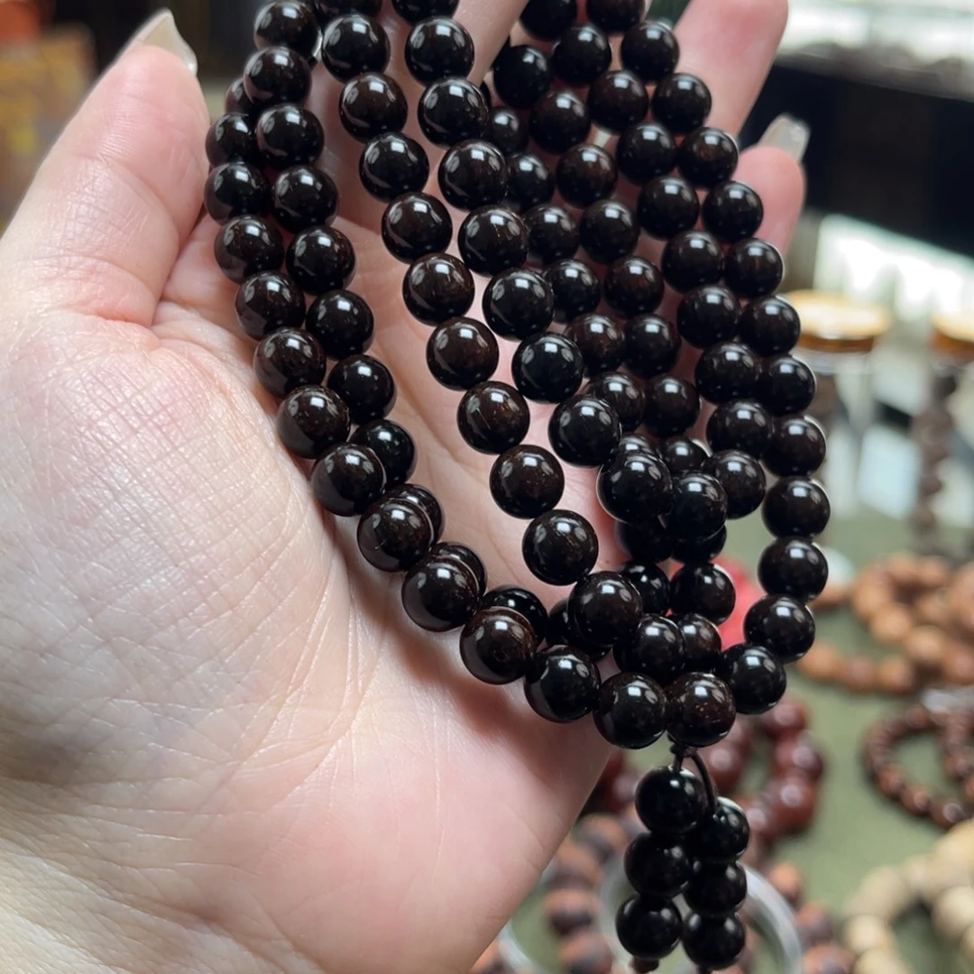 阿***哥贡木手串/手链0.8中毒黑886