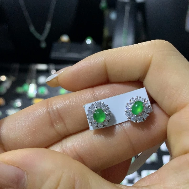 翡翠银S925镶嵌戒指