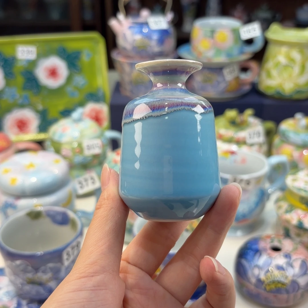 景德镇手绘高温釉下彩陶瓷茶具