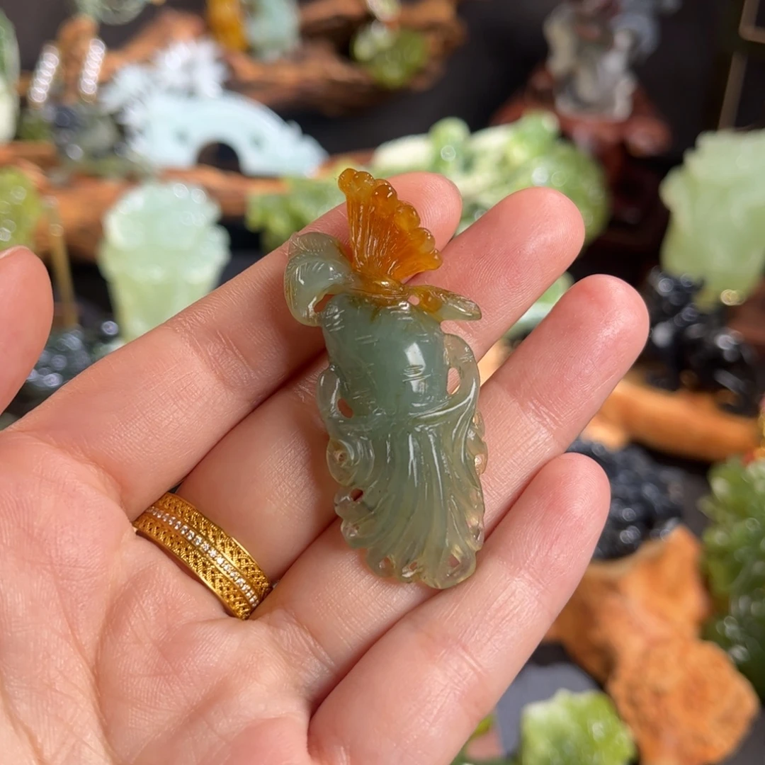 蛇纹石玉未镶嵌发簪