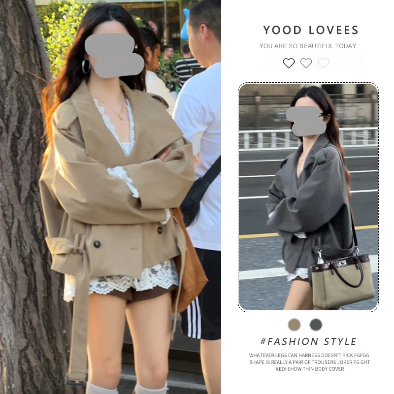 小个子设计感风衣外套2025春秋新款今年流行气质百搭英伦风上衣女