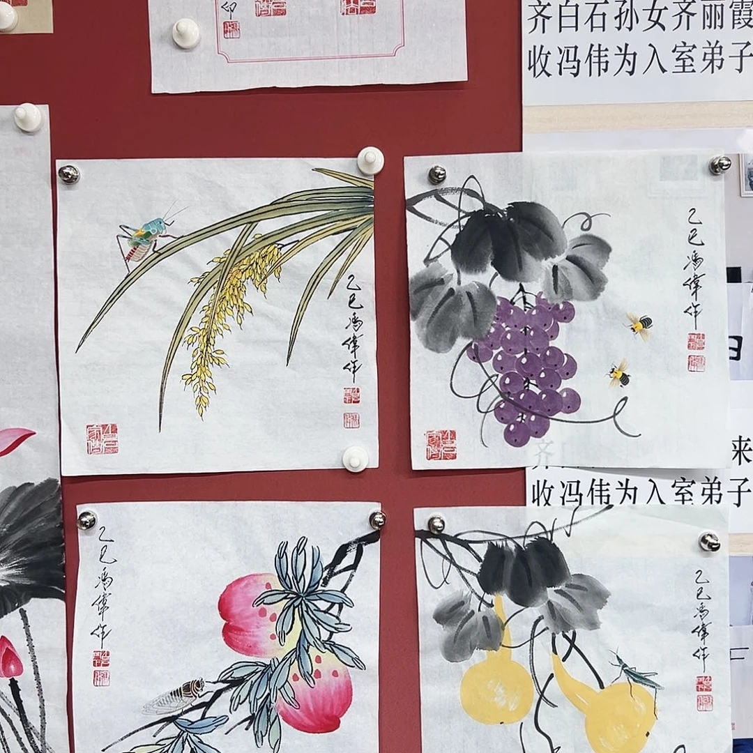 国画冯伟老师亲笔手绘国画作品慧