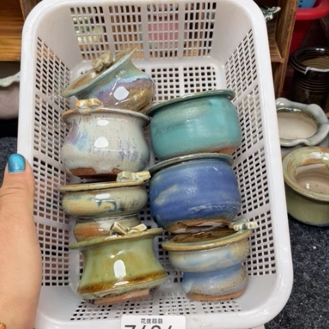 紫砂花盆微瑕434口径5厘米不到