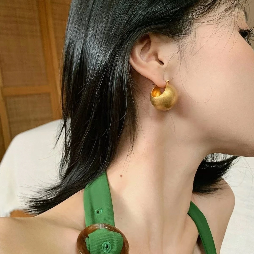 铜合金耳饰 U形篮子耳扣个性气质耳环女精致时尚耳饰N2814