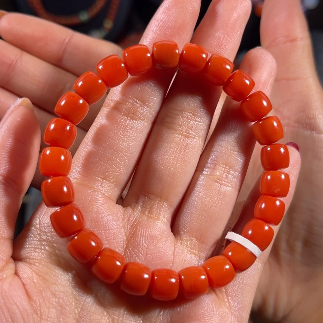 南红玛瑙未镶嵌直切单圈8.1mm