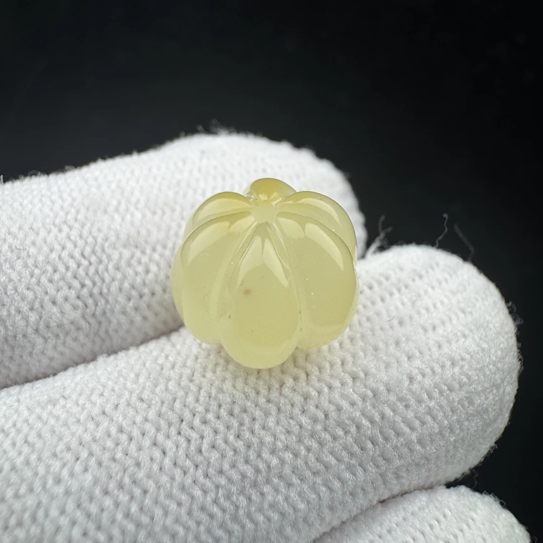 F1246天然原矿俄料蜜蜡瓜珠12.7*10.2mm支持复检