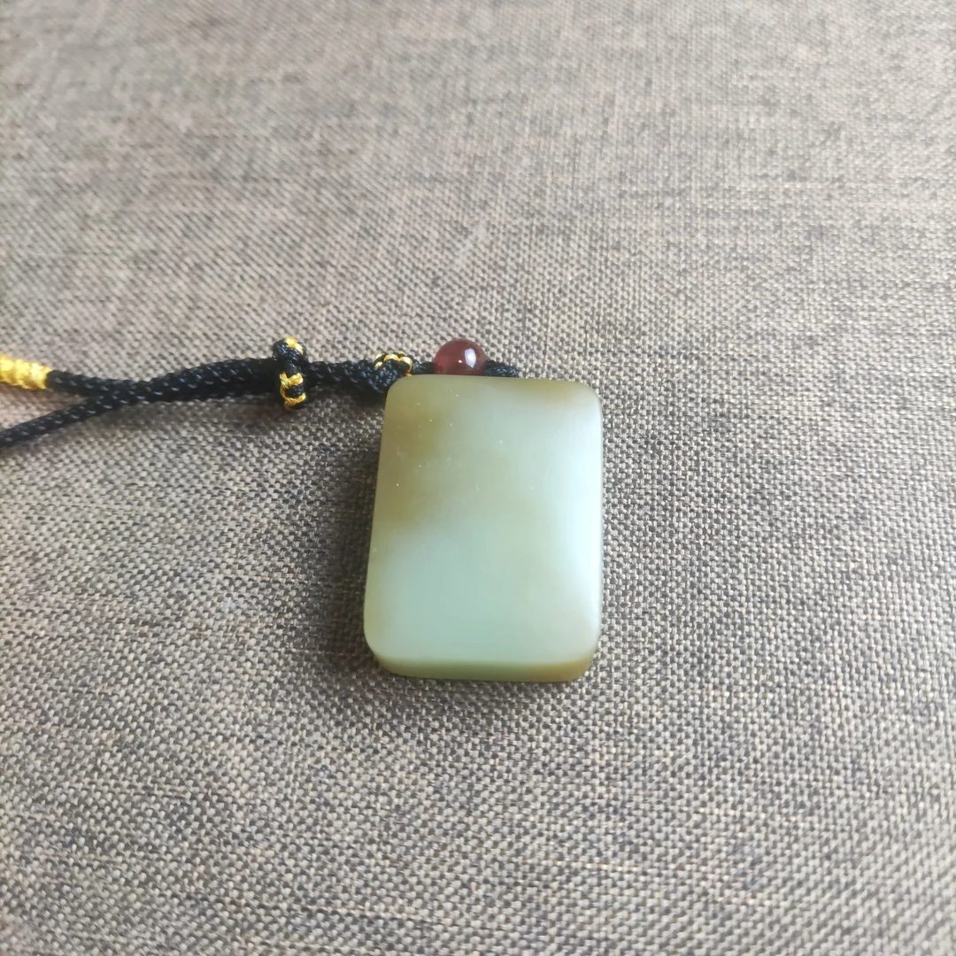 天然和田玉且末糖黄口平安无事牌肉质细腻糖色漂亮耐看把玩气质