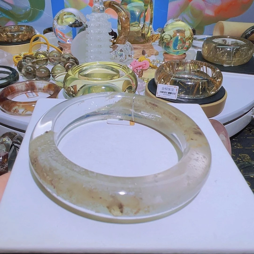 手镯水晶未镶嵌天然幽灵特价款56圈