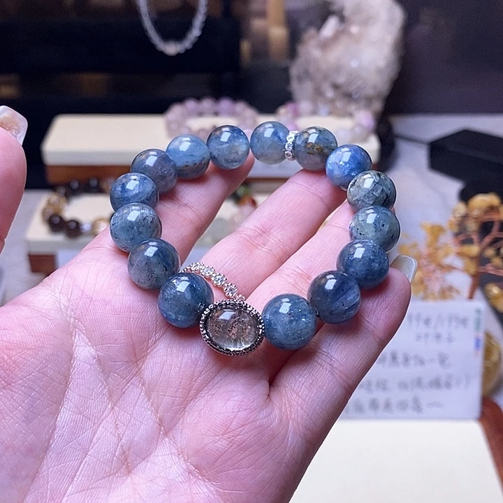 吊坠白玉菩提蓝晶