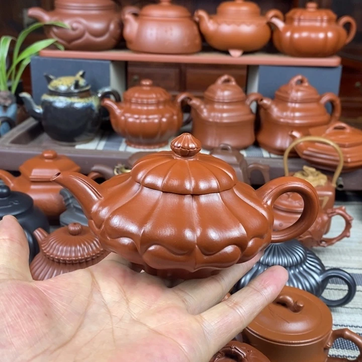 紫砂茶壶合菱220Cc原矿赵庄朱泥特价