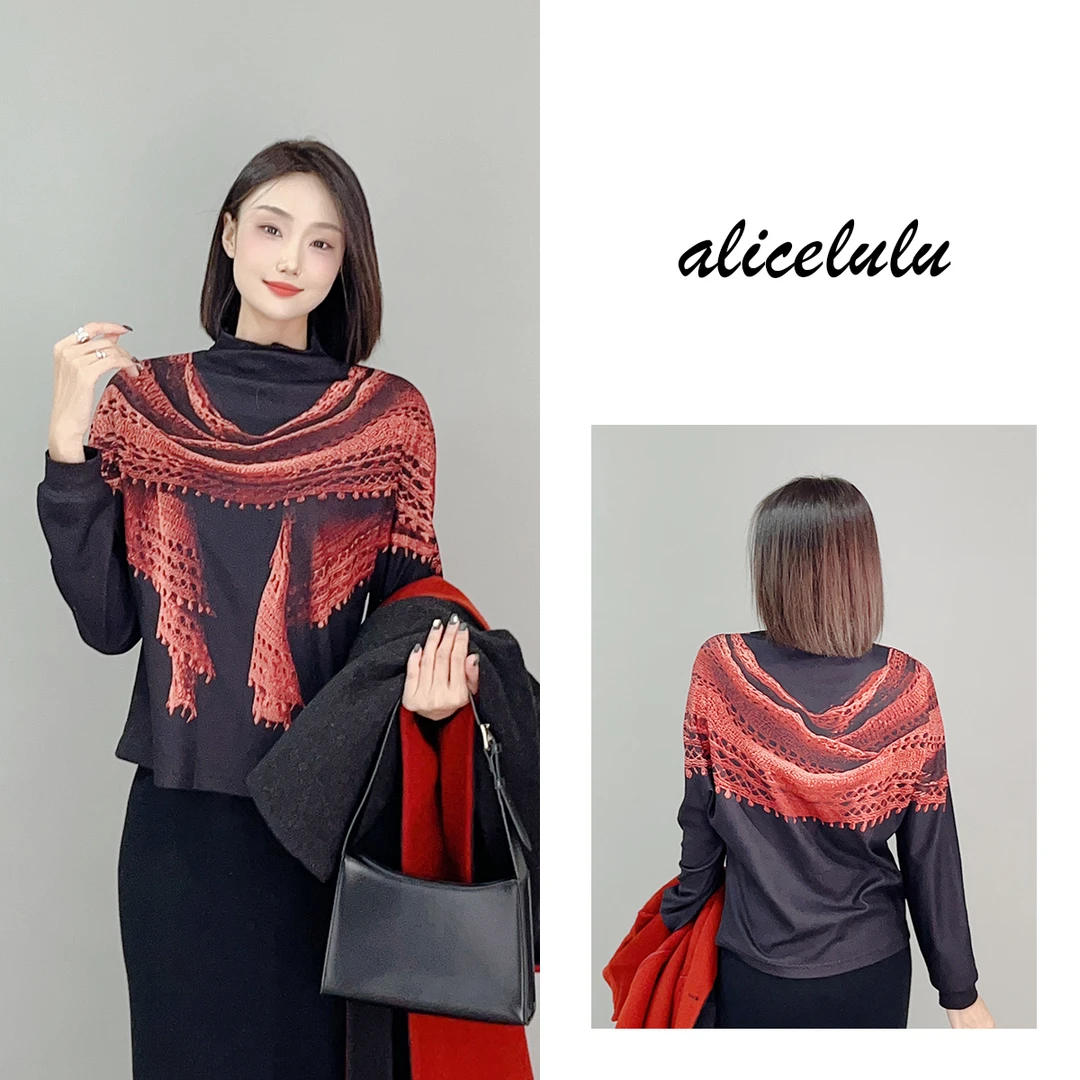 1 ALICE 岁月静好衬衫 3D印花 弹力显瘦 S2140811L