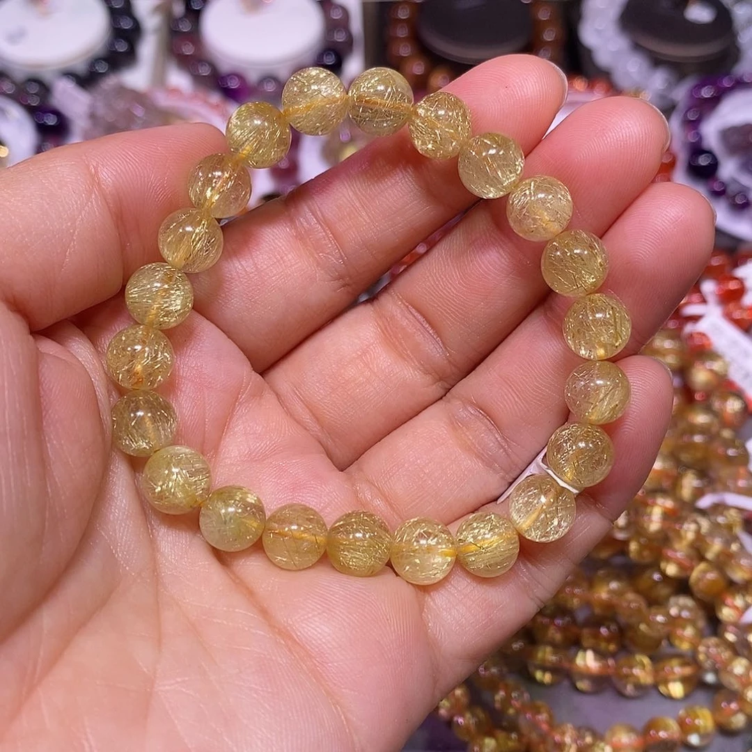 未镶嵌手链水晶金发晶8.8