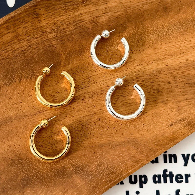 铜合金耳饰 Say nono【懒猫nono】金属圈2.5MM耳环精致耳饰