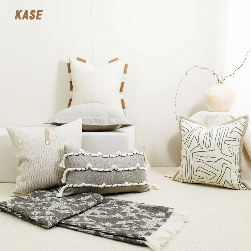 松栗奶芙北欧现代抱枕靠垫简约时尚轻奢沙发客厅卧室抽象高级感