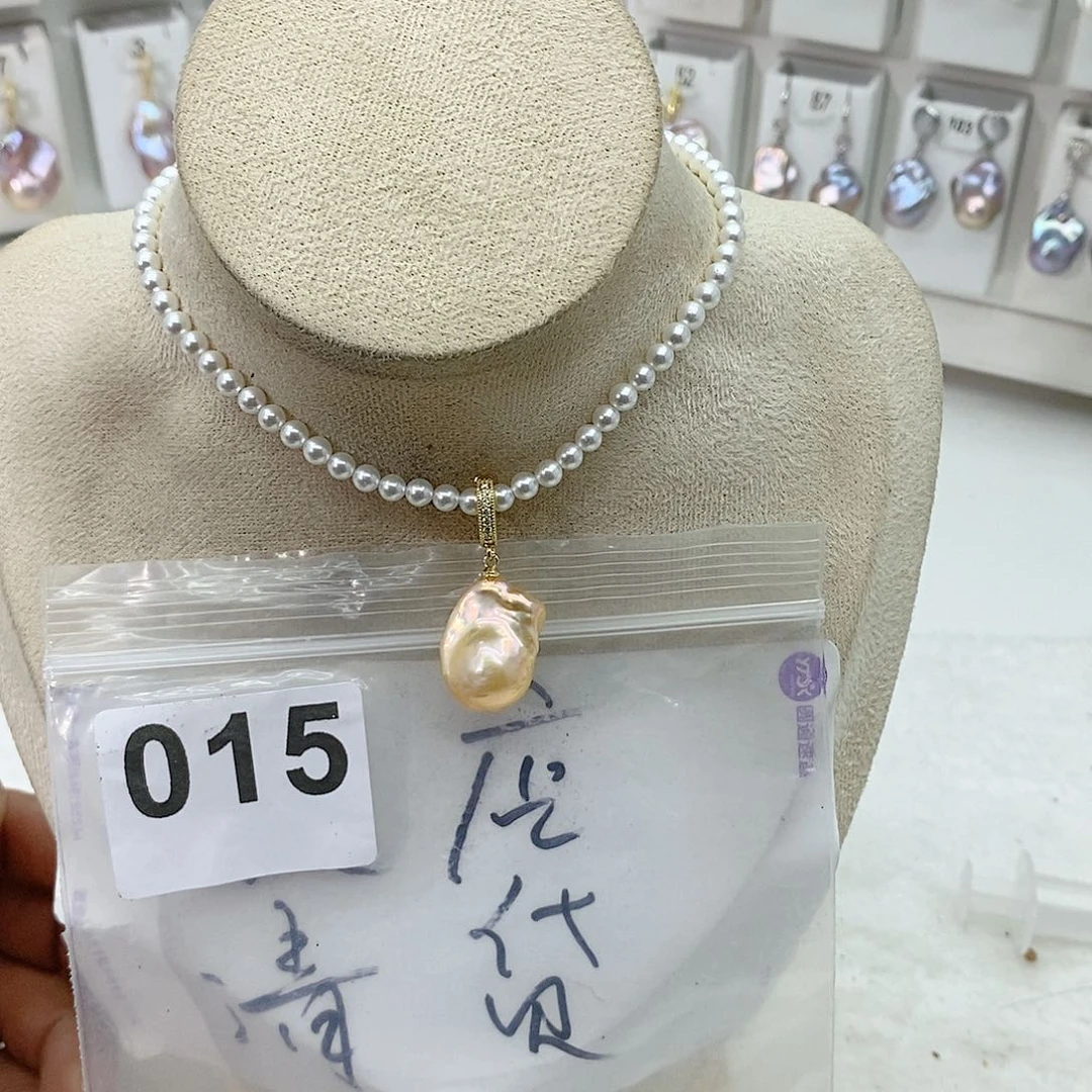 淡水珍珠颈饰合金