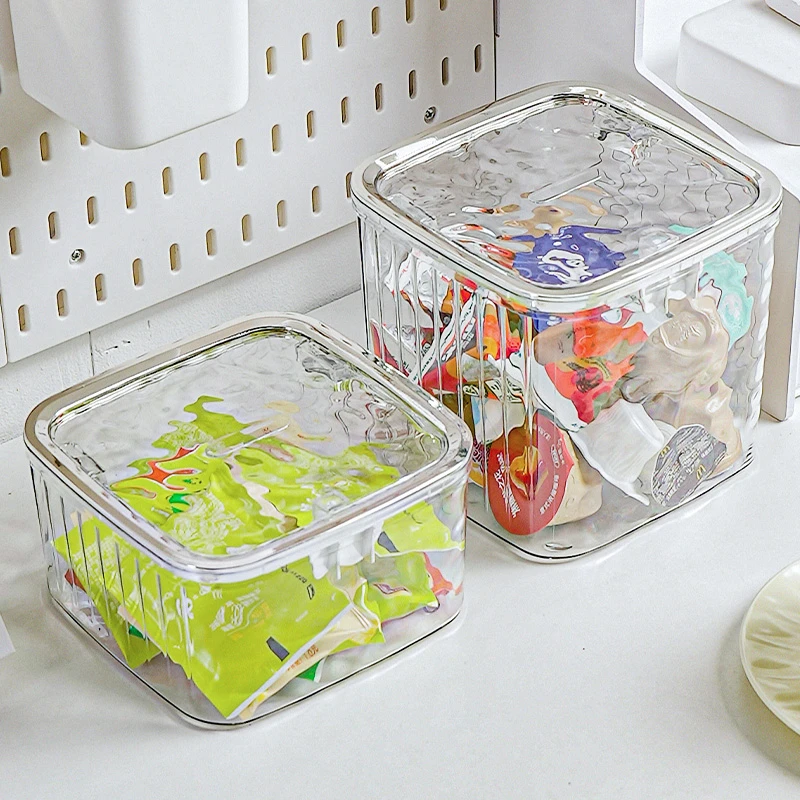 桌面咖啡胶囊收纳盒带盖防尘茶包零食整理盒家用台面杂物收纳神器