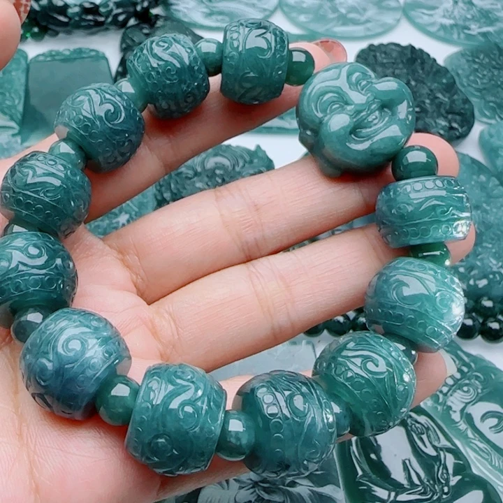 翡翠未镶嵌颈饰多样性发货天然A货翡翠