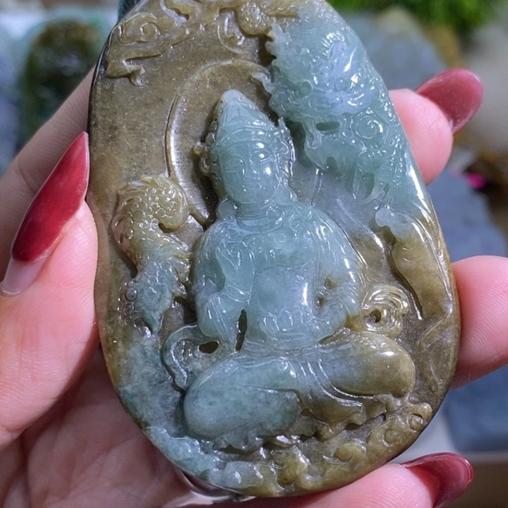 【闪购商品】翡翠挂件未镶嵌观音