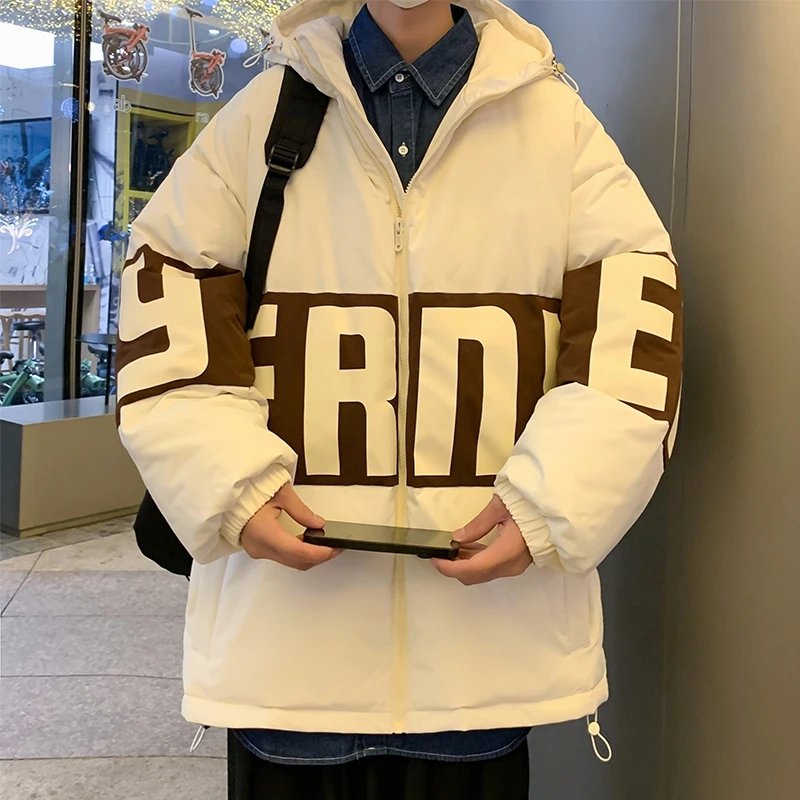 男士加厚衣连帽青少年宽松棉服冬季学生爆款爸爸潮牌新年新衣