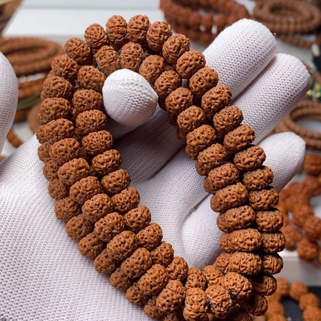 金刚菩提手串六瓣飞碟老树平头蜂窝双龙，尺寸10.8