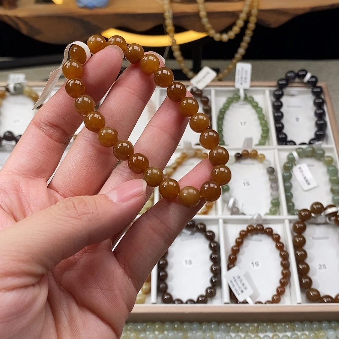 ❥***气和田玉（糖玉）未镶嵌手链