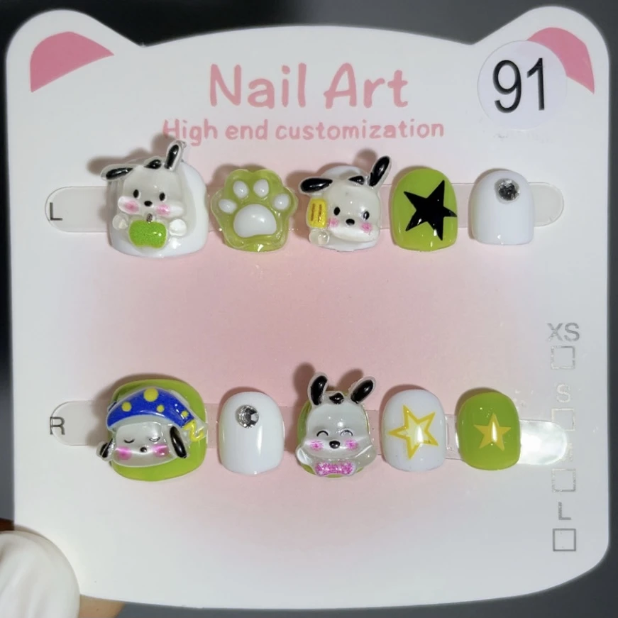 【帕恰狗】小朋友穿戴甲女童彩色爆款小孩穿戴甲片学生党3-12岁气质