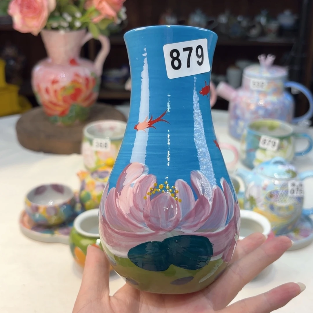 景德镇手绘高温釉下彩陶瓷茶具