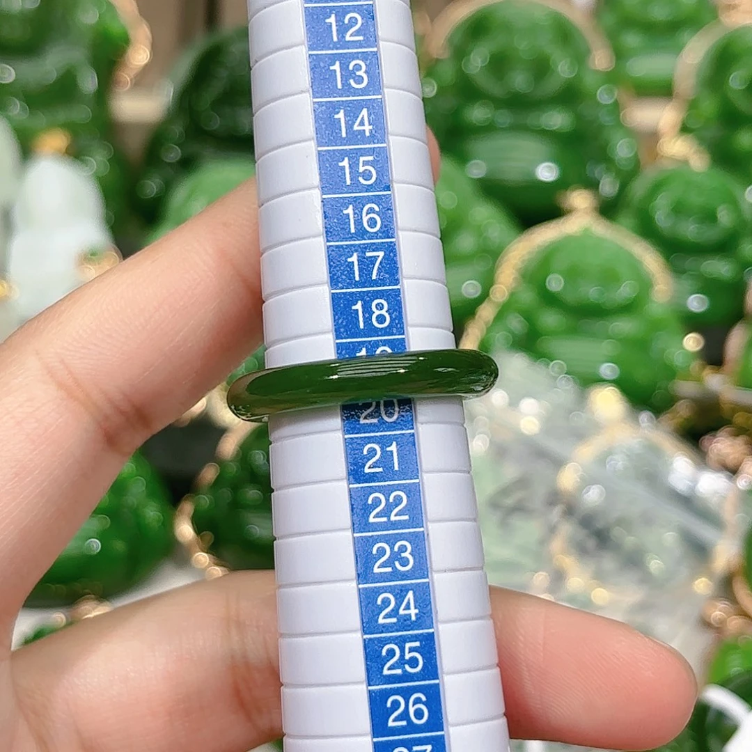 和田玉（碧玉）戒圈未镶嵌定****珊