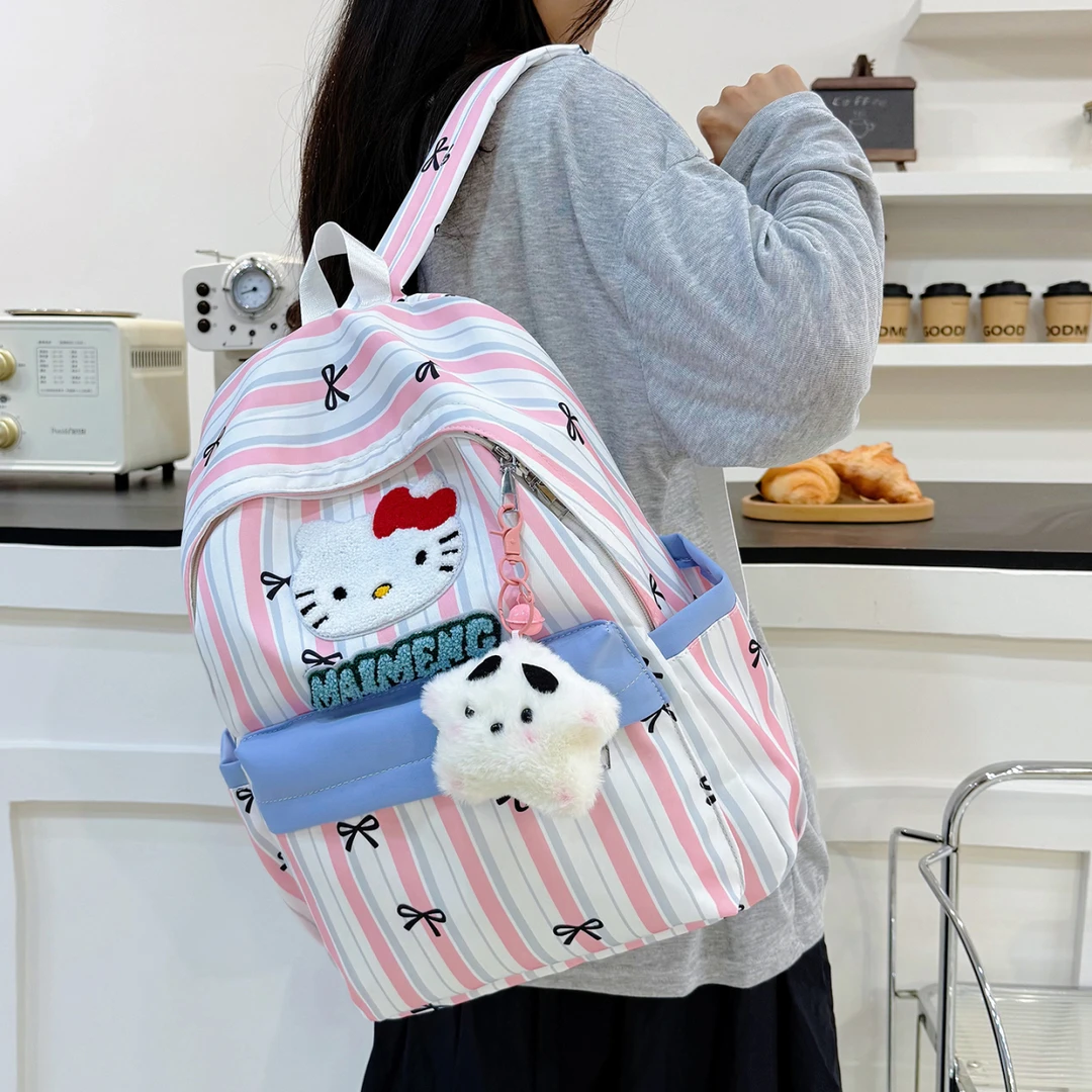 可爱大容量卡通kt猫双肩包日系ins小众休闲背包大学生轻便旅行包