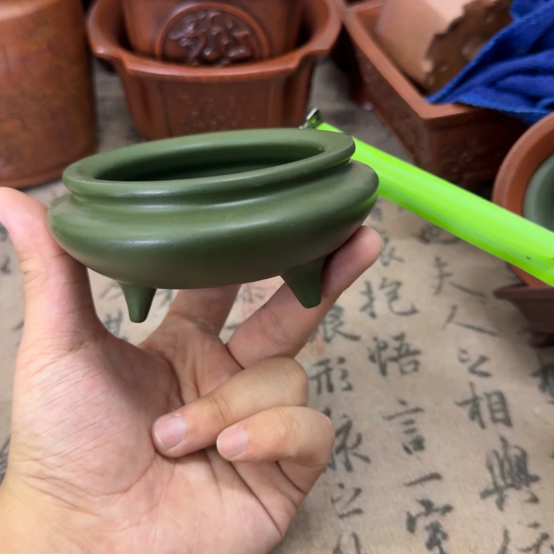 紫砂花盆8x3内经紫砂花盆