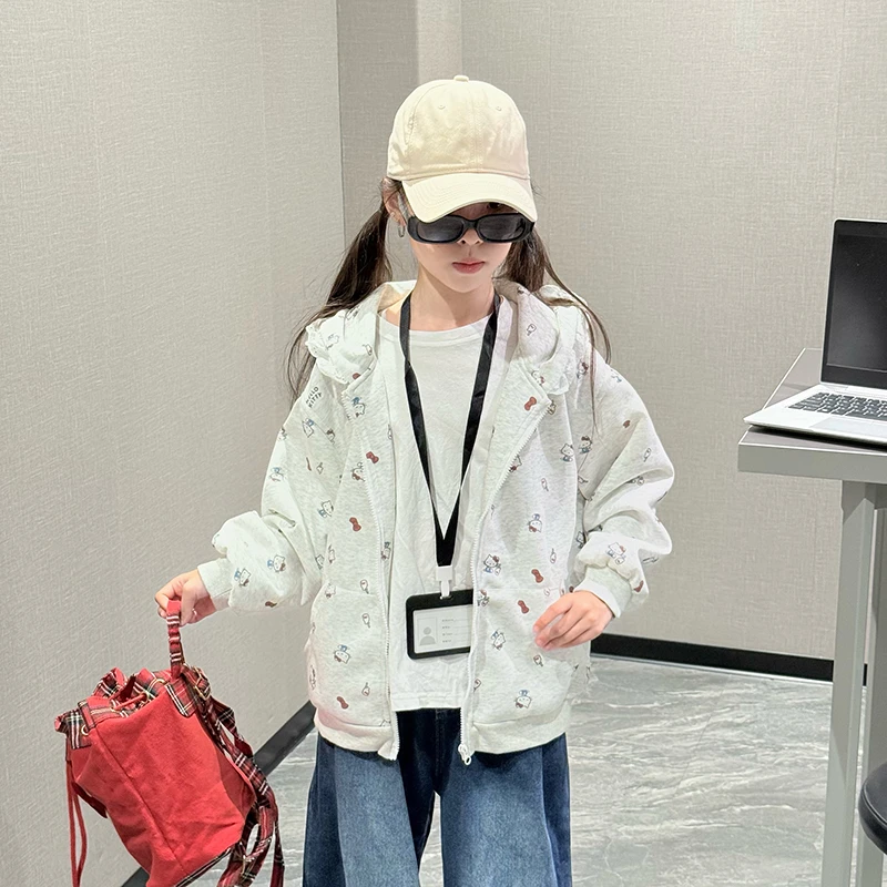 女童外套春秋款中大童洋气上衣宽松韩系超好看女孩休闲卫衣6-12岁