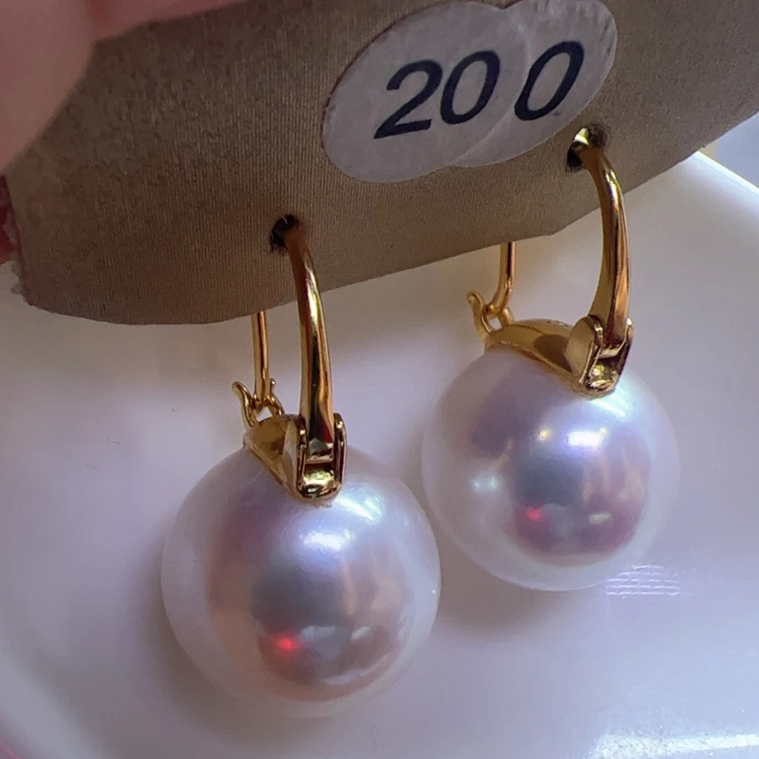 淡水珍珠耳饰银S925镶嵌