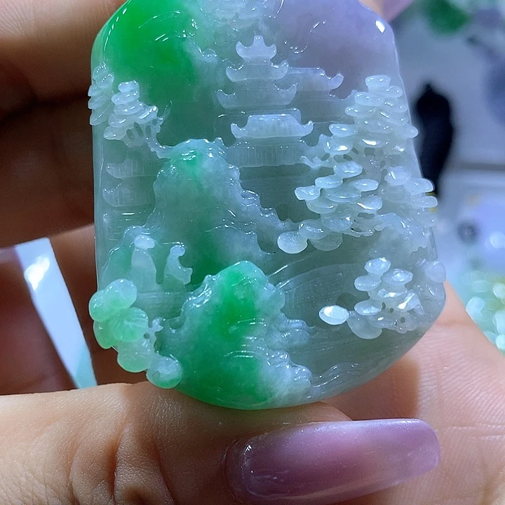 翡翠未镶嵌颈饰天然翡翠A货吊坠