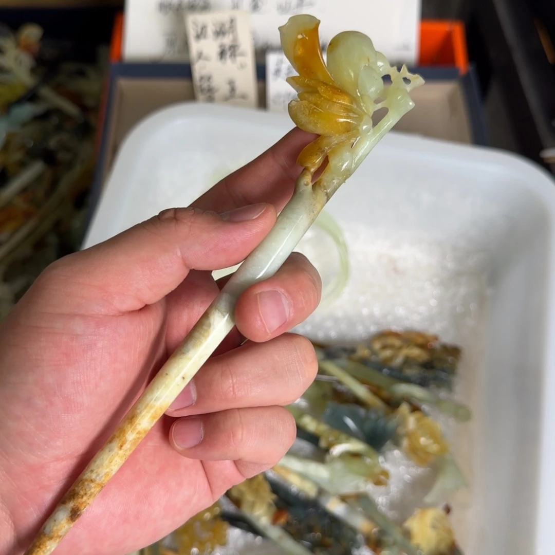 岫玉发簪未镶嵌明君玉簪贼拉好看