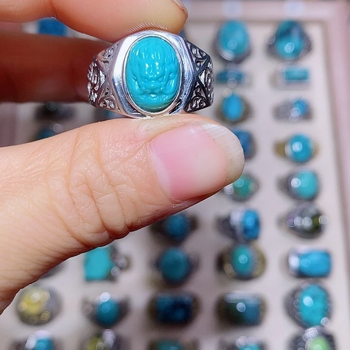 绿松石银S925镶嵌颈饰