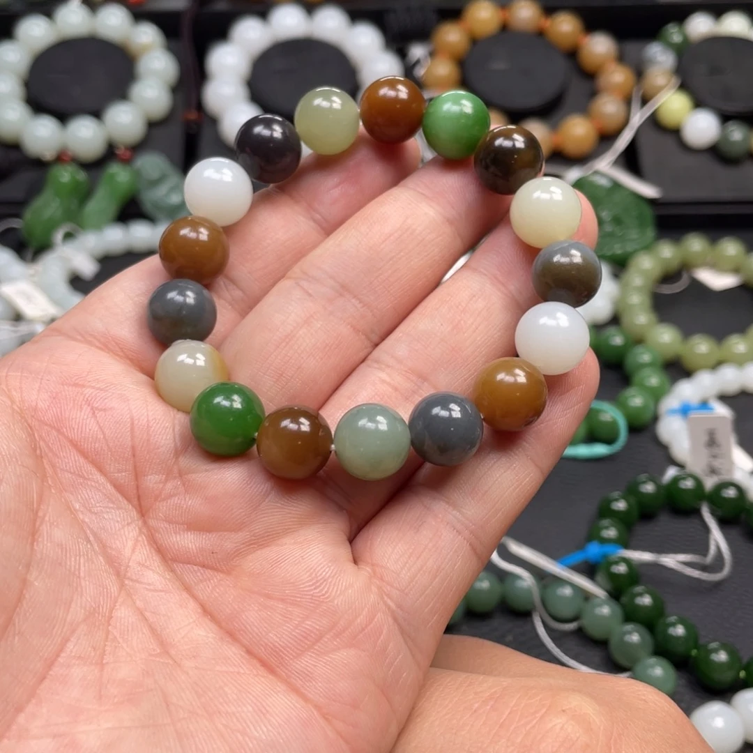 和田玉未镶嵌手链12