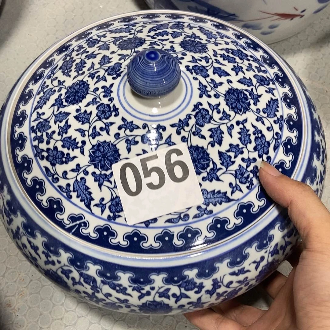 恭***。瓷片景德镇陶瓷罐056两个