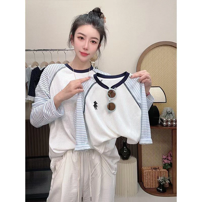 【亲子款】儿童长袖2025秋季新款亲子装T恤时尚百搭休闲长袖上衣潮