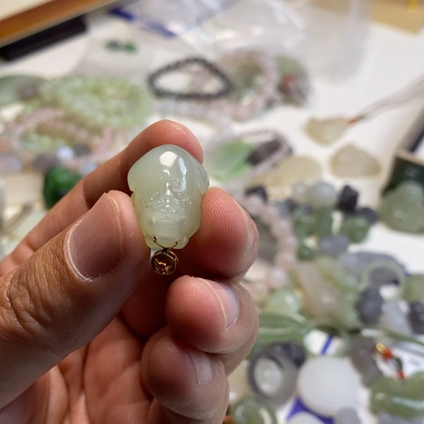 【闪购商品】和田玉颈饰18K金镶嵌