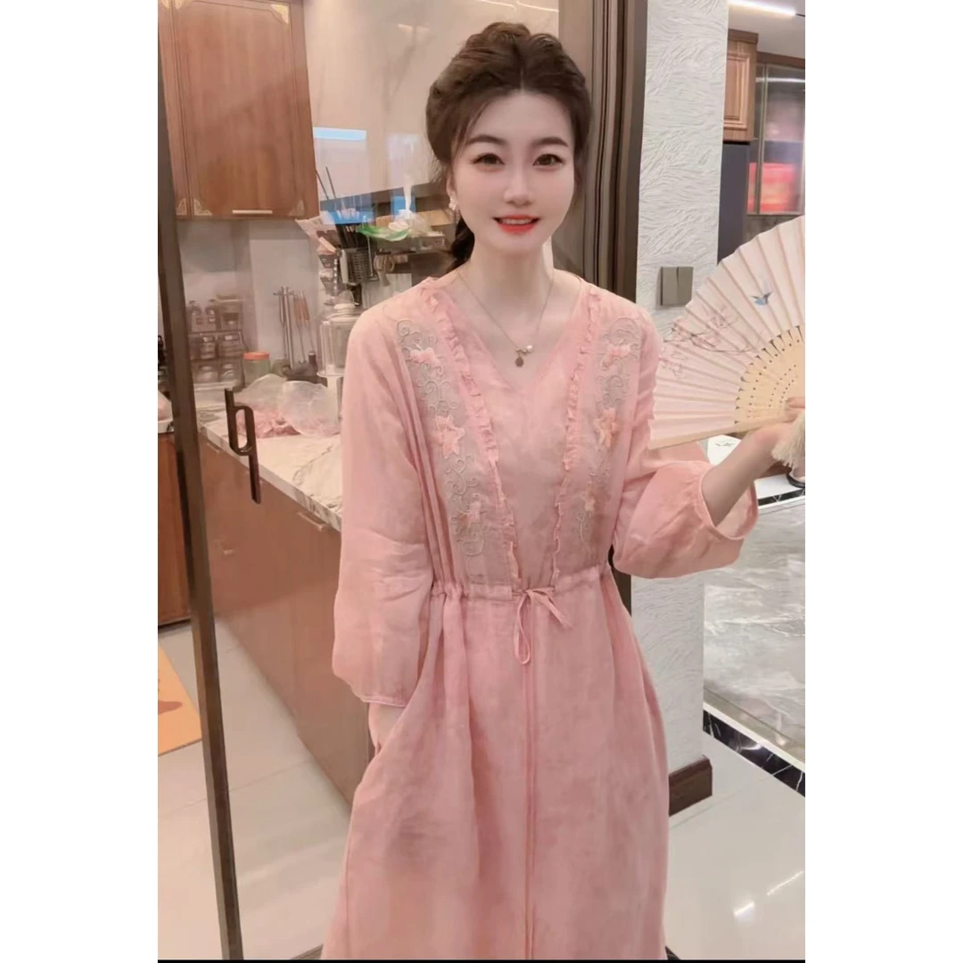 『粉系佳人D』舒适简约潮流洋气减龄连衣裙3017