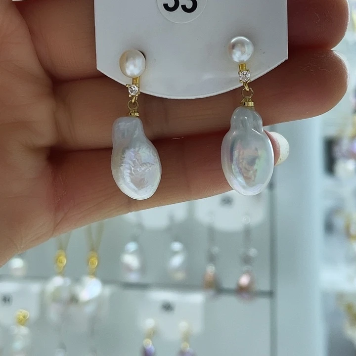 淡水珍珠耳饰未镶嵌