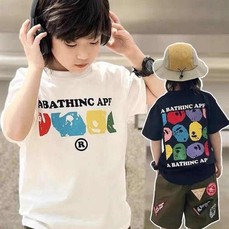 儿童短袖T恤夏装新款男童夏季纯棉T恤男孩子夏款百搭上衣韩版休闲