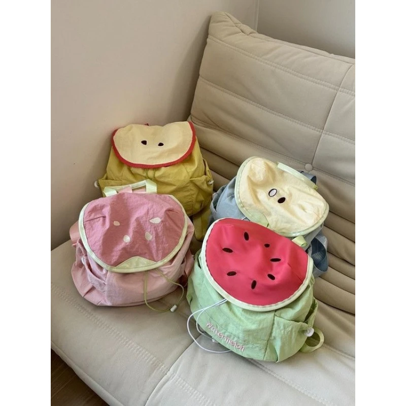 【清仓】日系ins小众设计双肩包包水果学院风少女个性简约大容量学