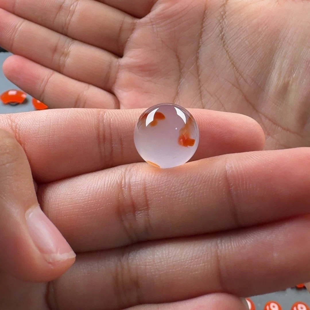 南红玛瑙未镶嵌干掌飘花14.8mm