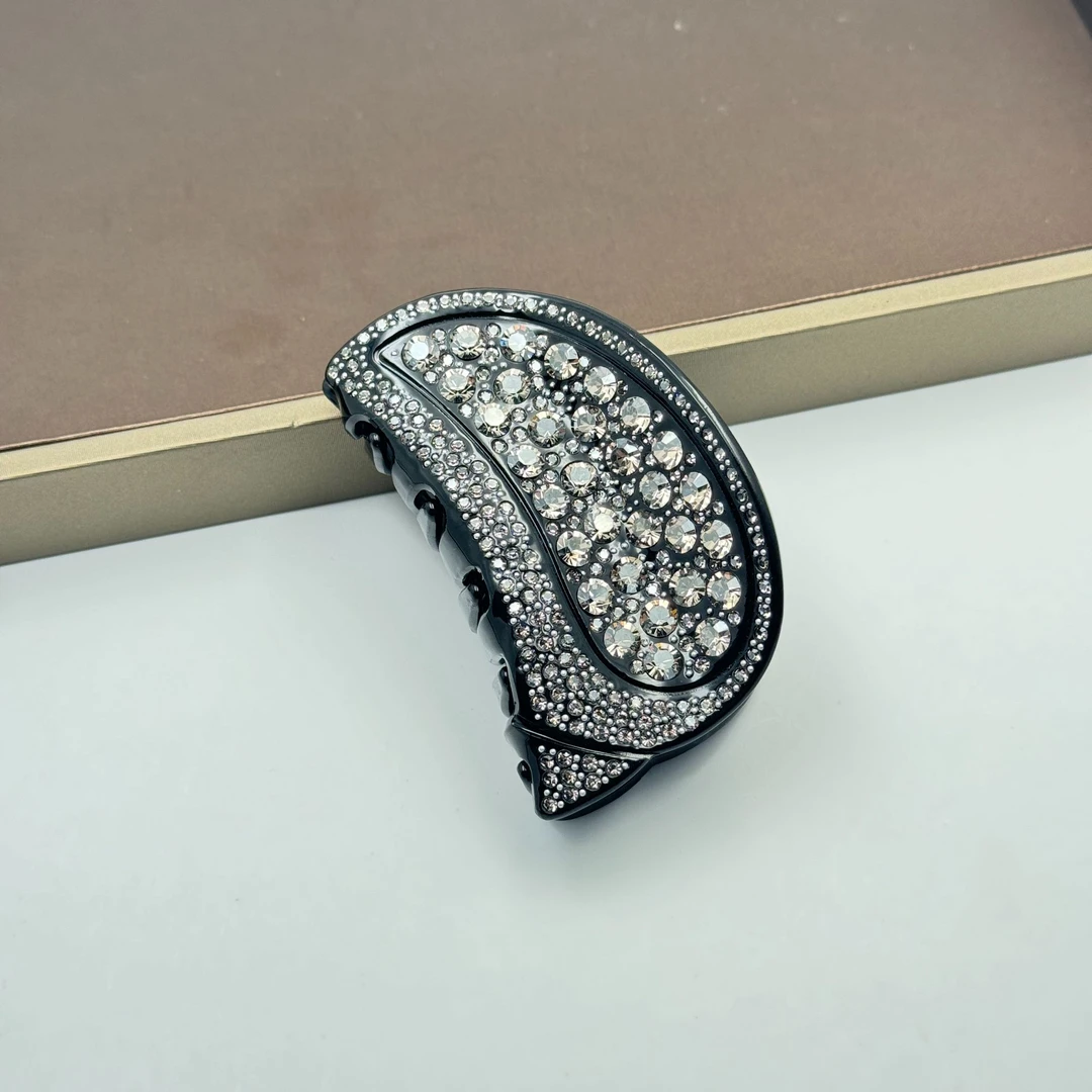 928醋酸月牙抓夹丸子头夹半扎夹顶夹鲨鱼夹满钻大抓夹百搭轻奢