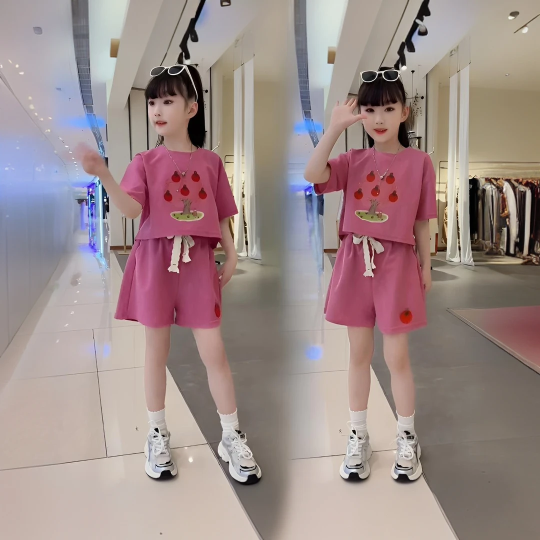 女童女孩夏季运动儿童潮款童装时尚套装夏装薄款中大童洋气女童