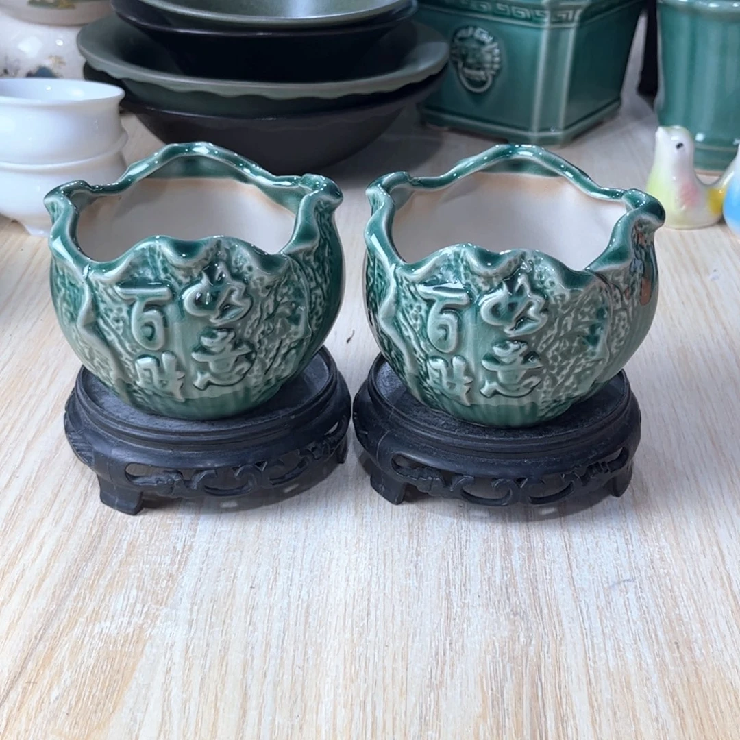 沉*口径  陶瓷绿植多肉微瑕花盆