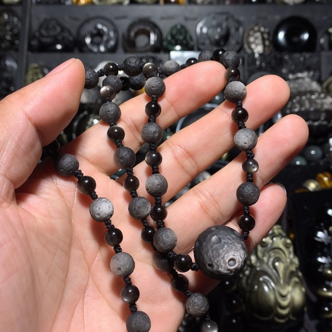 偷***糖黑曜岩未镶嵌珠宝奇石